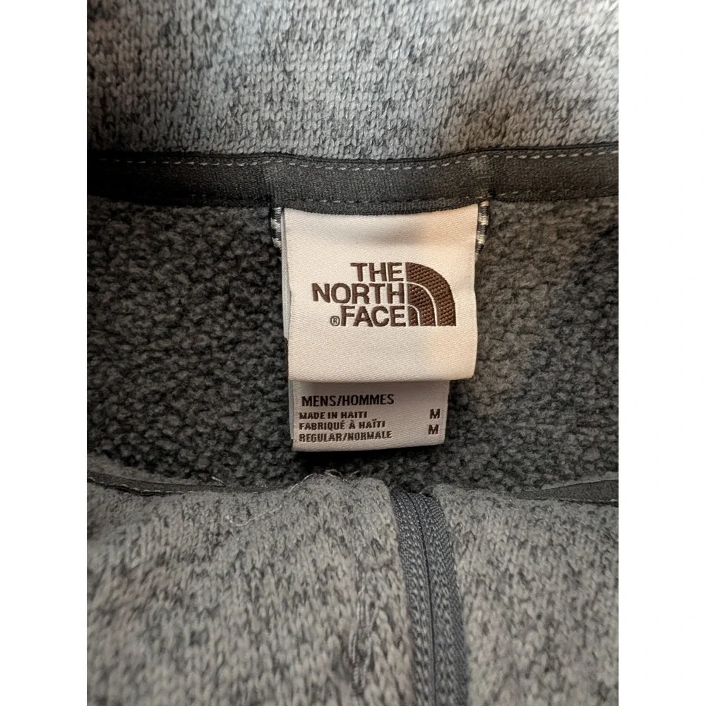 The North Face Gordon Lyons Quarter Zip Fleece Pullover Mens Heather Grey M